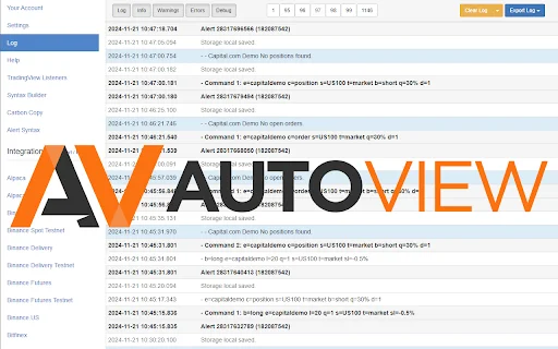 Autoview.com Trading Extension ডাউনলোড করুন – অটোমেটেড ট্রেডিং টুল - Screenshot 2