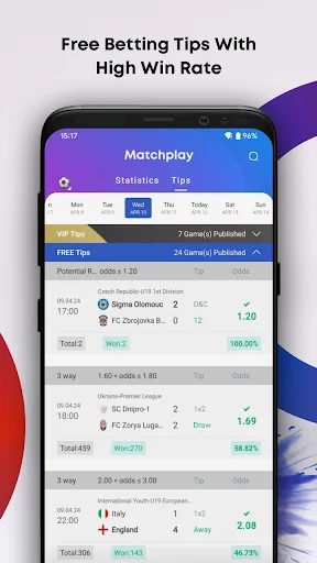 Matchplay ডাউনলোড করুন – দ্রুত লাইভ স্কোর ও ফুটবল পরিসংখ্যান - Screenshot 5