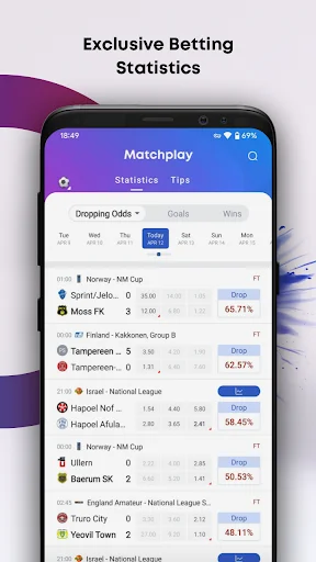 Matchplay ডাউনলোড করুন – দ্রুত লাইভ স্কোর ও ফুটবল পরিসংখ্যান - Screenshot 6