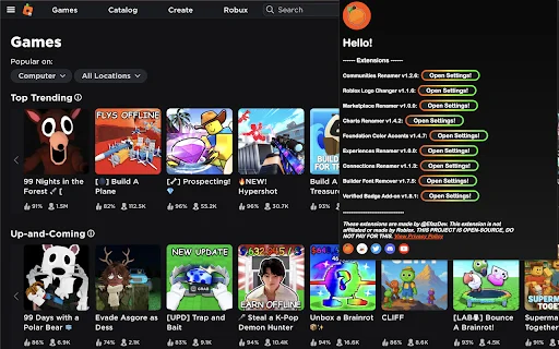 Efaz’s Roblox Extension ডাউনলোড করুন – সব ফিচার এখন এক জায়গায় - Screenshot 2