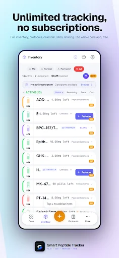 Smart Peptide Tracker ডাউনলোড করুন – সেরা পেপটাইড ট্র্যাকিং অ্যাপ - Screenshot 2
