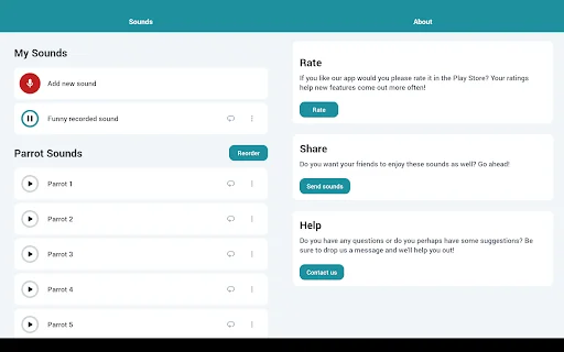 Parrot Sounds ডাউনলোড করুন – সেরা তোতাপাখির আওয়াজ অ্যাপ - Screenshot 11